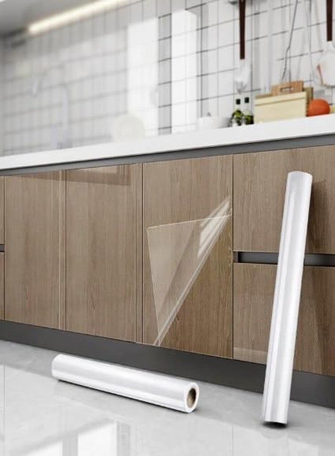 صن بيرد ملصق مطبخ شفاف من صن بيرد، ملصق خزانة مقاوم للماء للمنزل، ورق جدران مقاوم للزيت (19 بوصة × 10 قدم، غشاء واقٍ) - Image 1